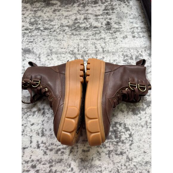 SOREL NWOB Caribou X Lace WP Leather Platform Boot - Picture 11 of 13